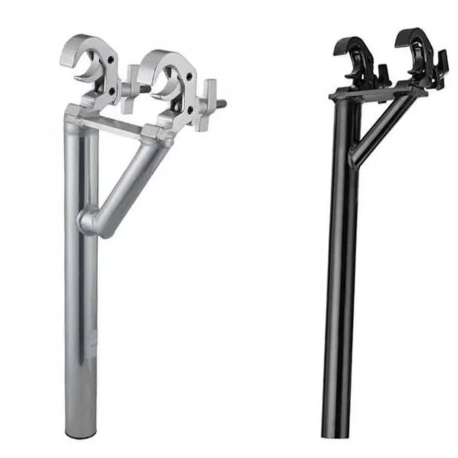 Tube 48-51mm Load 100kg Pipe Clamp Truss Hook Aluminum Stage Lighting Double Ring Clamp Stage Coupler Clamp