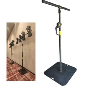 Adjustable Iron Speaker Stand Heavy Duty Light Stand Steel Base High 1.45-2.58m Load Capacity 50kg Crank-Up Lighting Stand
