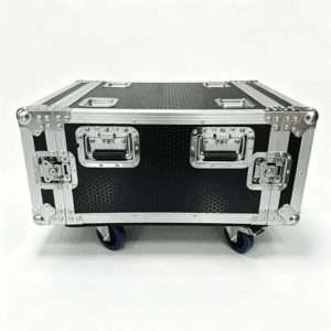 Double Door 7u Rack Mount Flight Case with Wheels